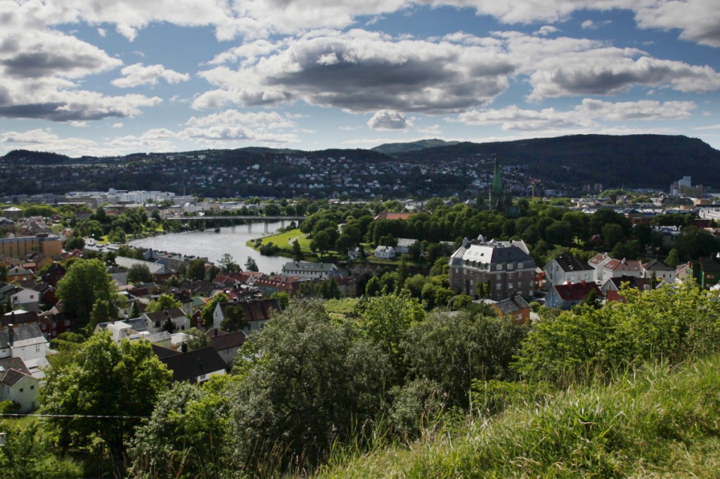 Trondheim von der Kristiansten Festning (=Festung) aus